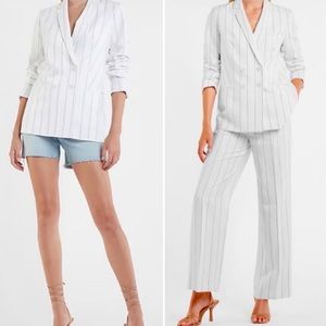 Express White Pinstripe Blazer